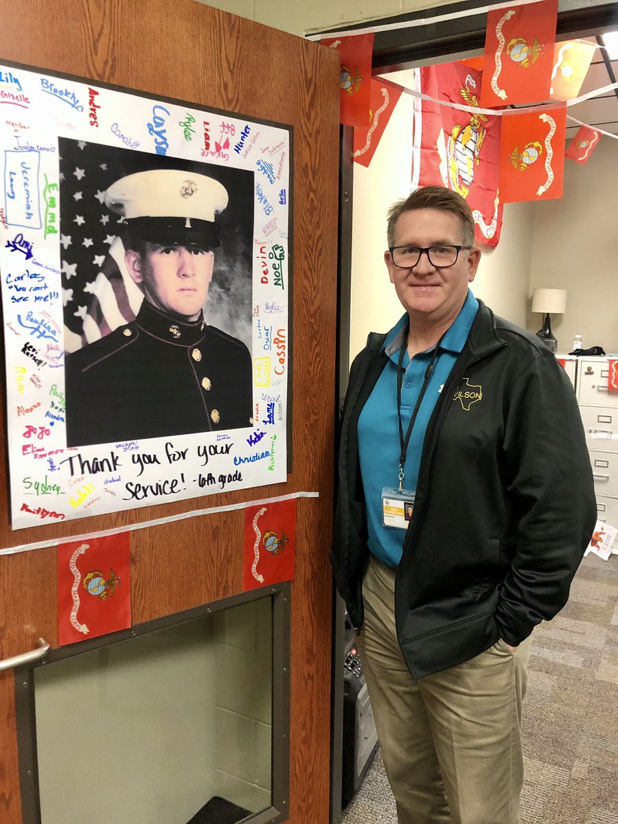 mindisueemoore's tweet photo. Happy Veterans Day to our assistant principal Mr. Merritt! Thank you for serving our country &amp; students!! @NolaKWilson @OfficialCISD https://t.co/AeGbys45Rn