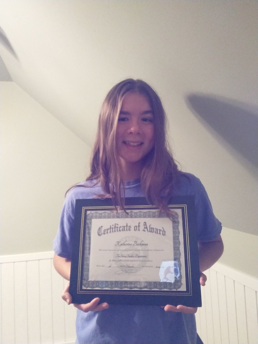 bkbrandt's tweet photo. Congratulations to Kate Bachman our Social Studies Student of the quarter and Rho Kappa President! @GWHilltoppers @gbwssdpt https://t.co/WewOvqH1lM