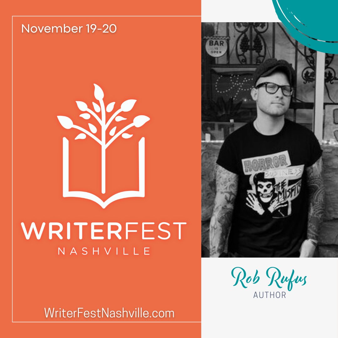 WriterFestNSH's tweet photo. @Rob_Rufus began his literary career when his memoir, was published by Touchstone/Simon &amp; Schuster in 2016. His latest novel—Paradise, WV—has been optioned by Paramount Pictures. Rob is also an accomplished musician performing with his band @blacklistroyals. https://t.co/J7REpUASUk