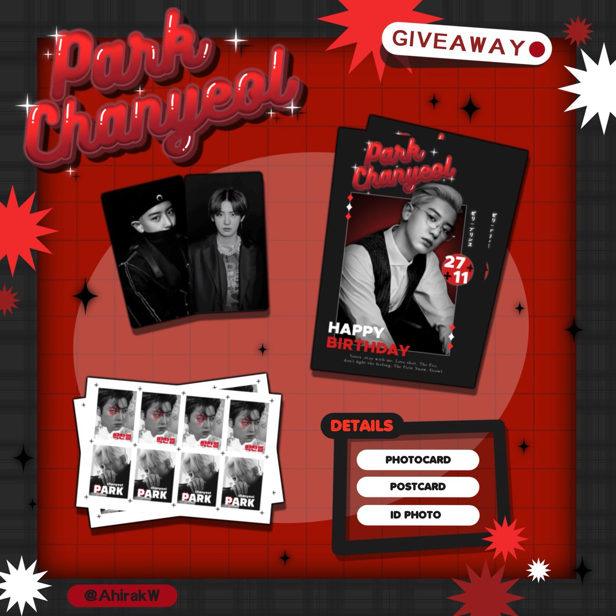 AhirakW's tweet image. °∴ 𝔾𝕚𝕧𝕖𝕒𝕨𝕒𝕪
HappyChanyeolDay ♡

• Only 20 set
shipping : 25฿
form : 26 Nov.
time : 19.00

#HappyChanyeolDay 
#ตลาดนัดEXO