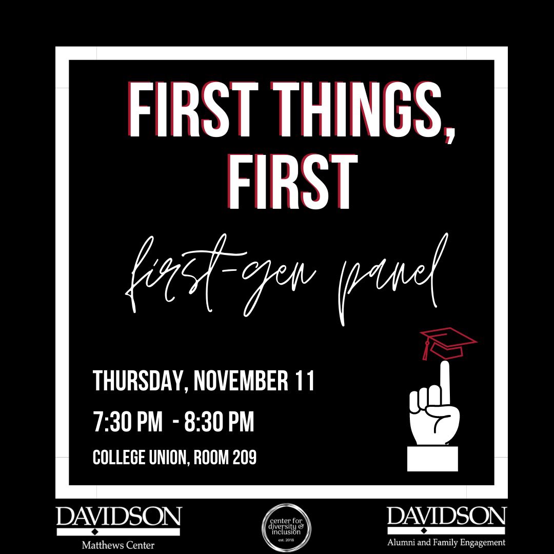 DavidsonCareers's tweet photo. In continuing the First-Gen Celebration, we would like for you to meet Nick Nguyen! Nick will be one of our four panelists today (Thursday, November 11th) - First Things, First Panel Discussion. Register for this event in Handshake. https://t.co/wchjSE3yIo