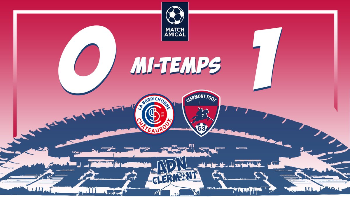 AdnClermont's tweet photo. ⏱ | 𝗠𝗜-𝗧𝗘𝗠𝗣𝗦 (0-1)
Les clermontois mènent à la pause grâce à un pénalty transformé par Pierre-Yves Hamel #LBCCF63

#AllezClermont 🌋🔴🔵 https://t.co/xLlK7GKBO0