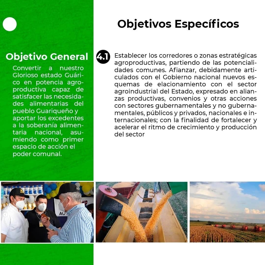 josemvasquez's tweet photo. Conoce nuestro Programa de Gobierno, 4to Vértice || 𝙀𝙯𝙚𝙦𝙪𝙞𝙚𝙡 𝙕𝙖𝙢𝙤𝙧𝙖. 

Nos hemos fijado la meta de convertir a nuestro glorioso estado Guárico en potencia agroproductiva, para garantizar la soberanía alimentaria del pueblo guariqueño y de toda Venezuela. ❤️ https://t.co/hrUz1hEiUN