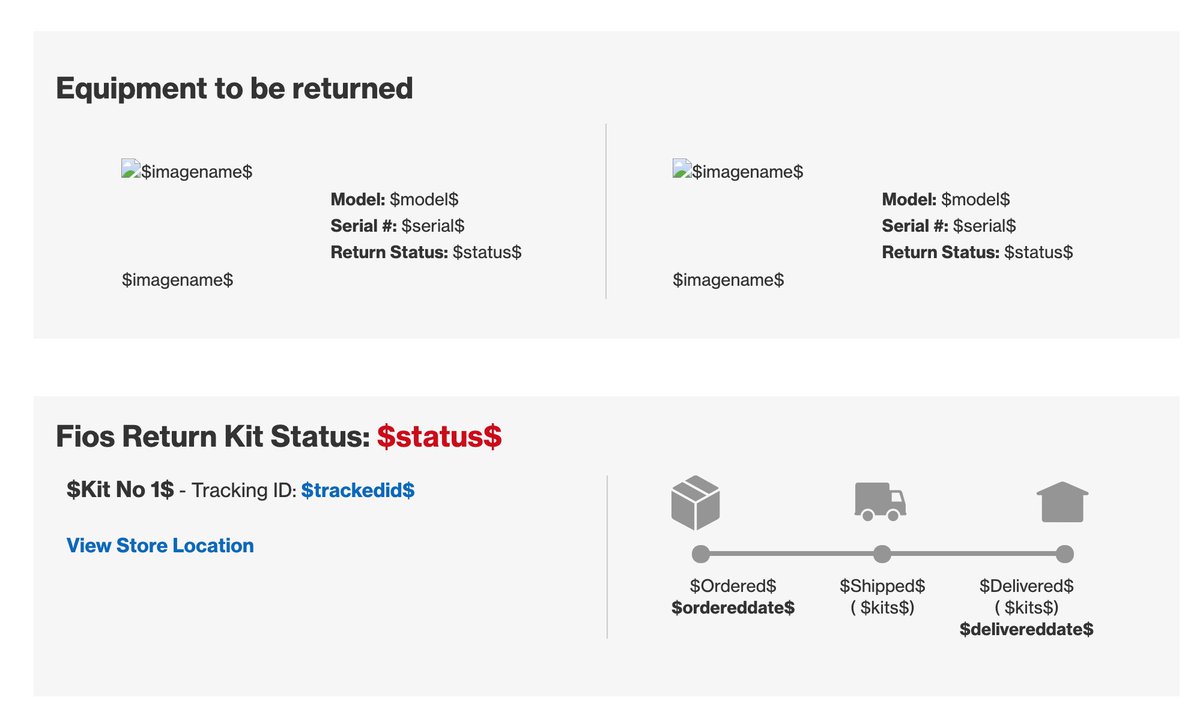 percontate's tweet photo. How messed up is the @verizonfios equipment return process?

1) Sent me the wrong sized box. Twice.
2) Includes a slip that either absolutely needs to be returned with the device or held on to as a receipt.
3) This is the status website: https://t.co/Iw5wamoiDN