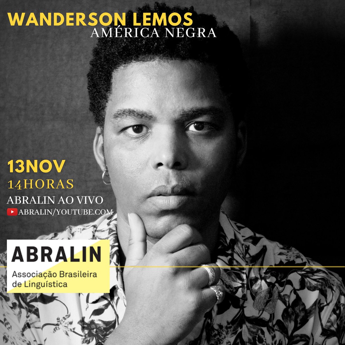 wandersonlemos's tweet photo. "Entre o Fazer acadêmico e o engajamento político". 
Esse será o tema do Abralin ao vivo no próximo sábado às 14Horas no canal da @abralin_oficial . 
Muito obrigado pelo convite @empoderamento_linguistico . 
Me sinto honrado por participar desses evento. https://t.co/8rY2vKRDVs