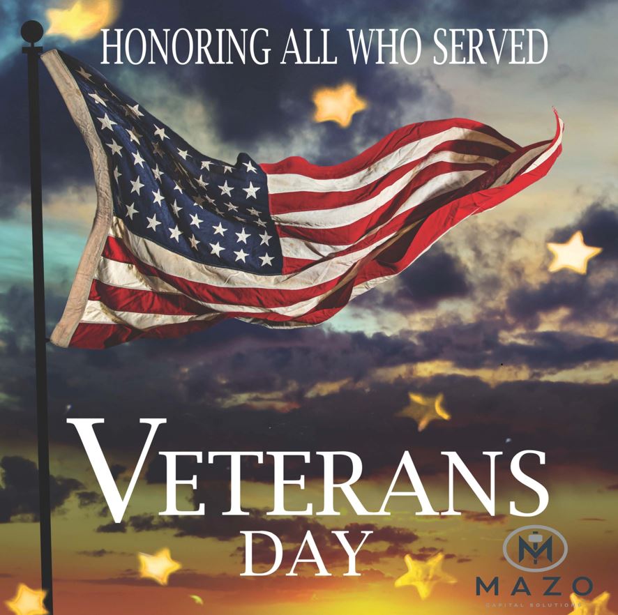 MazoCapital's tweet photo. Thank you to all the brave men and women who serve and have served our country. You have made the ultimate sacrifice and we cannot thank you enough for your bravery. #VeteransDay https://t.co/MtcSwd5g0Y