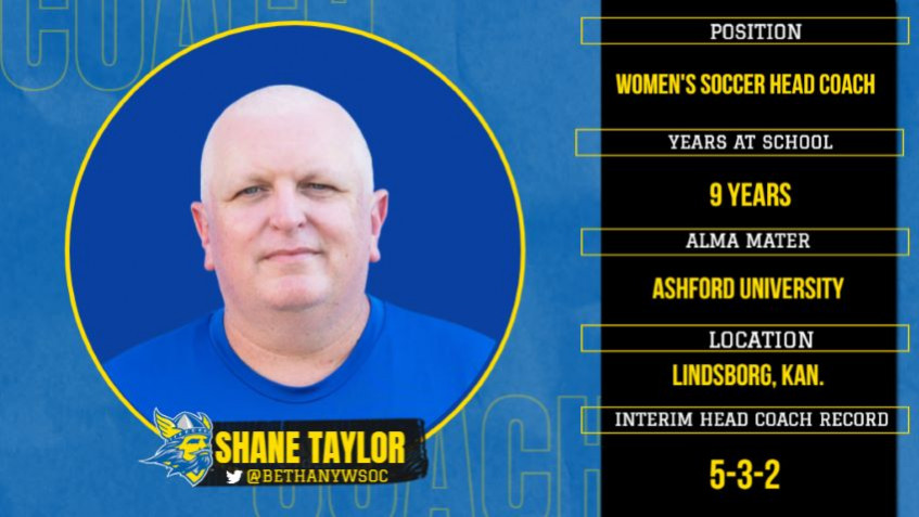 BethanySwedes's tweet photo. SHANE TAYLOR ANNOUNCED AS HEAD WOMEN'S SOCCER COACH
 - https://t.co/hzEnXdoSKq https://t.co/I0AxRWQ2s7