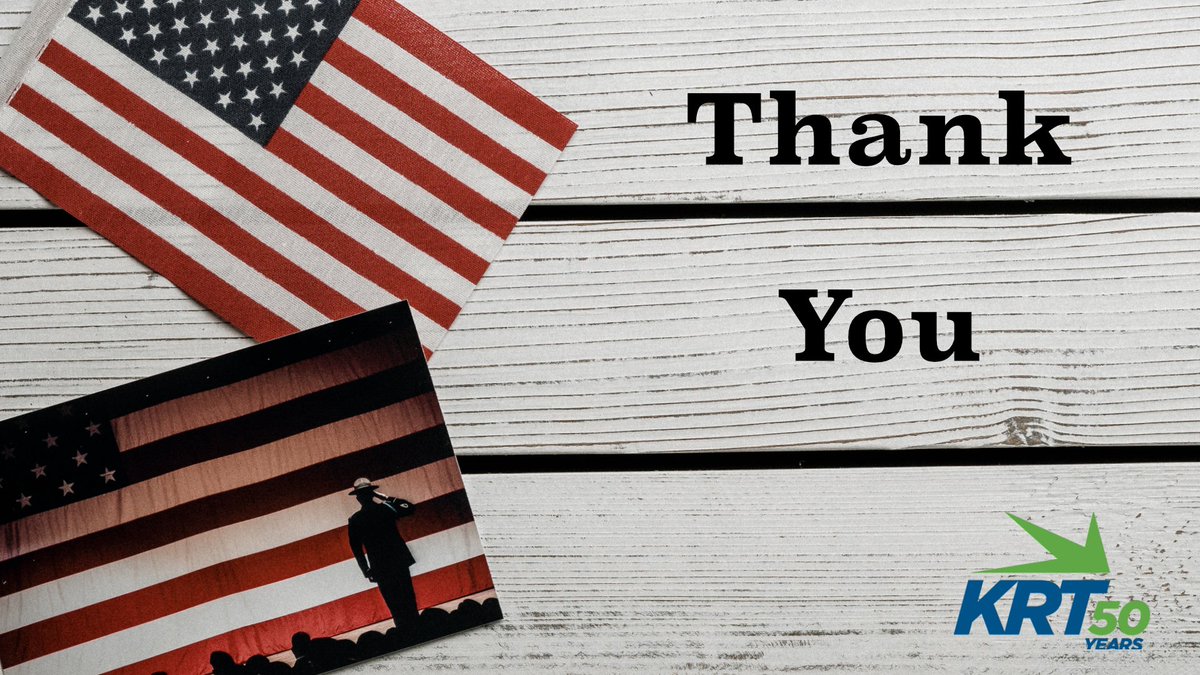 KRT would like to thank all the men and women of the United States Armed Forces for their service.  We are proud of the veterans on our team, and grateful for the opportunity to provide transportation to those who have served.