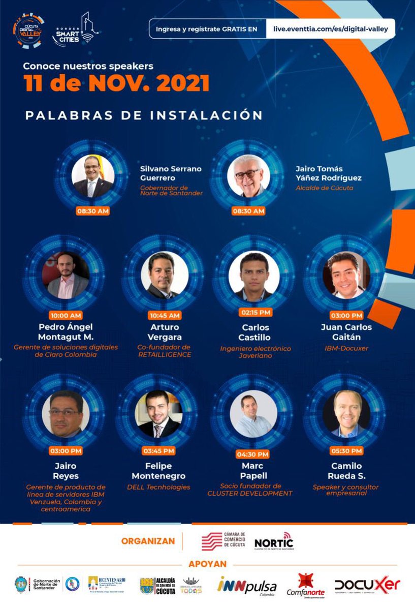 cccucuta's tweet photo. Ya estamos en directo en Cúcuta Digital Valley. Únete a la transmisión del evento de tecnología más importante de la región https://t.co/HOe5byWSNT https://t.co/xhvE5gZBsx