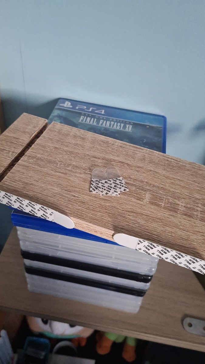 BluePanda397's tweet photo. About to test the limit of command strips, here goes nothing https://t.co/VcKD03mBKt