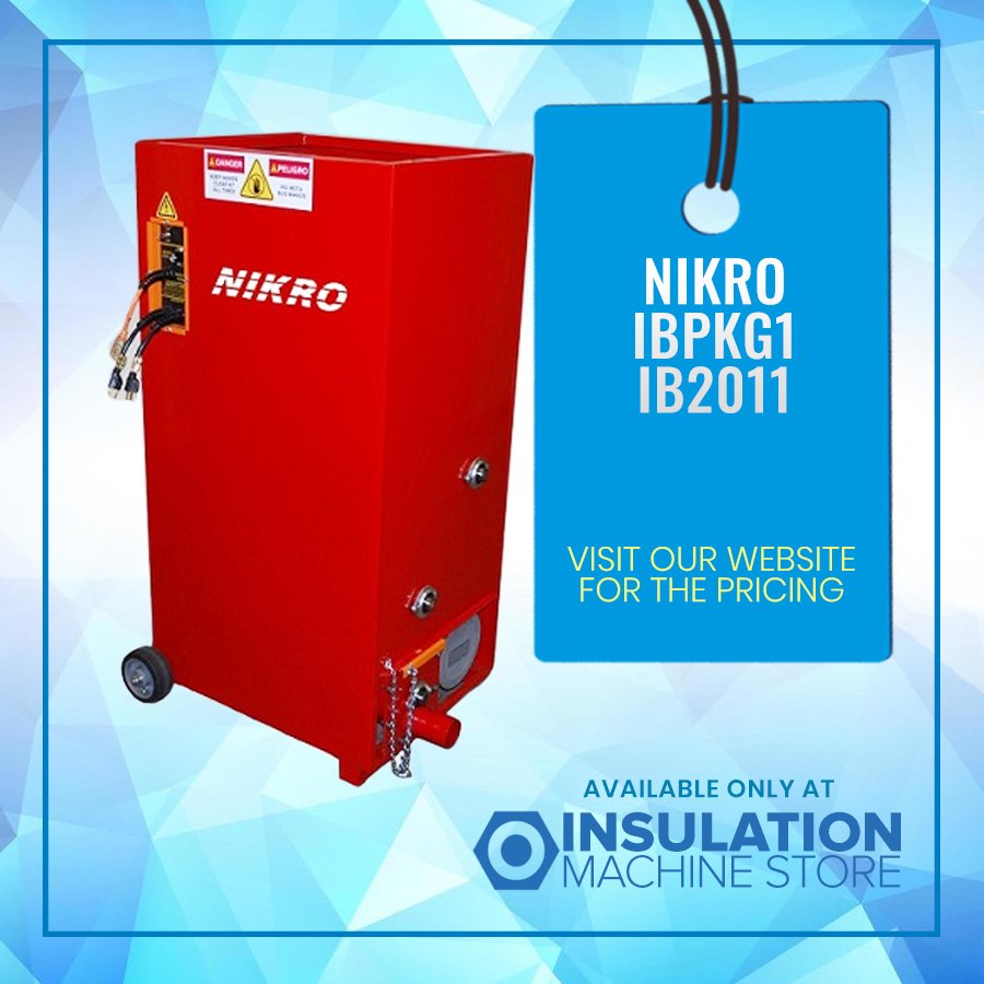 insulation_ms's tweet photo. Designed for economical operation and versatility with professional contractors in mind. NIKRO’s IBPKG1 is made with standardized parts and features the highest quality production of any 115 volt machine in its class.

Get yours here: https://t.co/Sxc7xaoYcU 

#insulationmachine https://t.co/G18d8esbPX