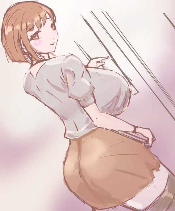 エレベーターで言われたい言葉
「ずっと閉める押しといていい…?」
今日の没絵

#イラスト  #巨乳 