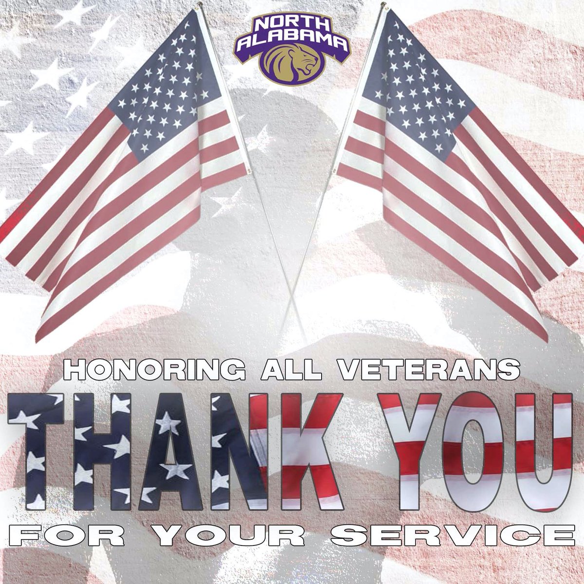 UNAFootball's tweet photo. Thank you to all of our veterans for your service!  🇺🇸

#RoarLions https://t.co/uXWkjJWNti