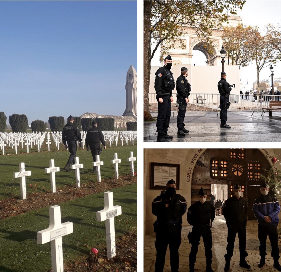 PorteparoleGN's tweet photo. #LaGendarmerieDansVosTerritoires

En ce #11Novembre

✅ Partout en France,

✅ En sécurisation ou en service honneur,

✅ Dans la diversité de leurs missions, incarnant les différents métiers de l’Institution,

✅ Les gendarmes sont mobilisés!

#EnLeurSouvenir 
#RepondrePresent https://t.co/oYo2BrCEBz