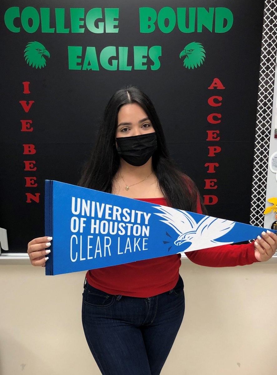 Congratulations to Jimena Fraga on her acceptance to <a href="/UHClearLake/">University of Houston-Clear Lake</a>! <a href="/PasadenaHigh/">PHS Eagles</a> <a href="/PasadenaISD_TX/">Pasadena ISD</a> <a href="/GenerationTexas/">Generation TX</a> #CollegeBoundEagles #FutureHawk