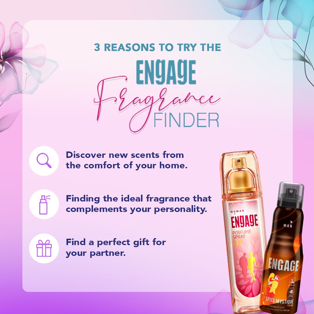 EngageByITC's tweet photo. You asked for a reason? We gave you THREE!

Stop scrolling and check out the Engage Fragrance Finder today on https://t.co/pV6Jkpuhd2

#FragranceFinder #Fragrance #PefrectFragrance #Love #EngageDeo #EngageByITC #EngageFragrances #Gifts #Giftideas #Gifting #FestiveSeason https://t.co/Ukjd37w1DS