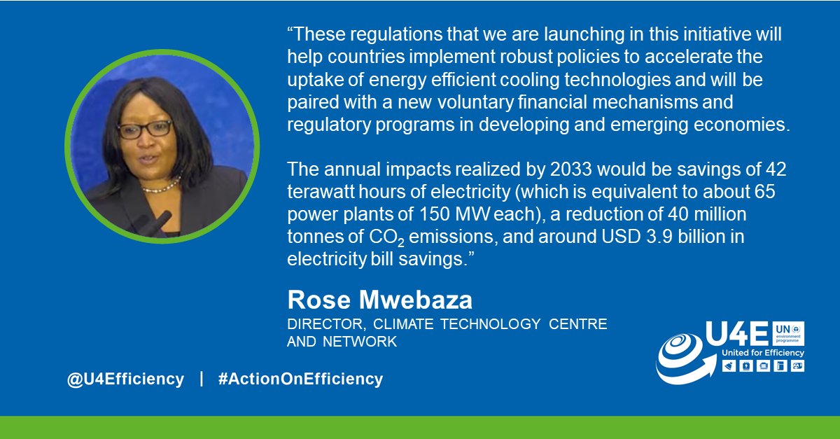 U4Efficiency's tweet image. New Model Regulation Guidelines for Commercial Refrigeration Equipment launched by Rose Mwebaza, Director of CTCN at Panel Discussion on Product Efficiency at COP26.

Read more: bit.ly/3wippK5
Download guidelines: bit.ly/3CJT0yt