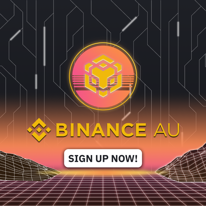 binance's tweet photo. The Metaverse is here on Binance Australia.