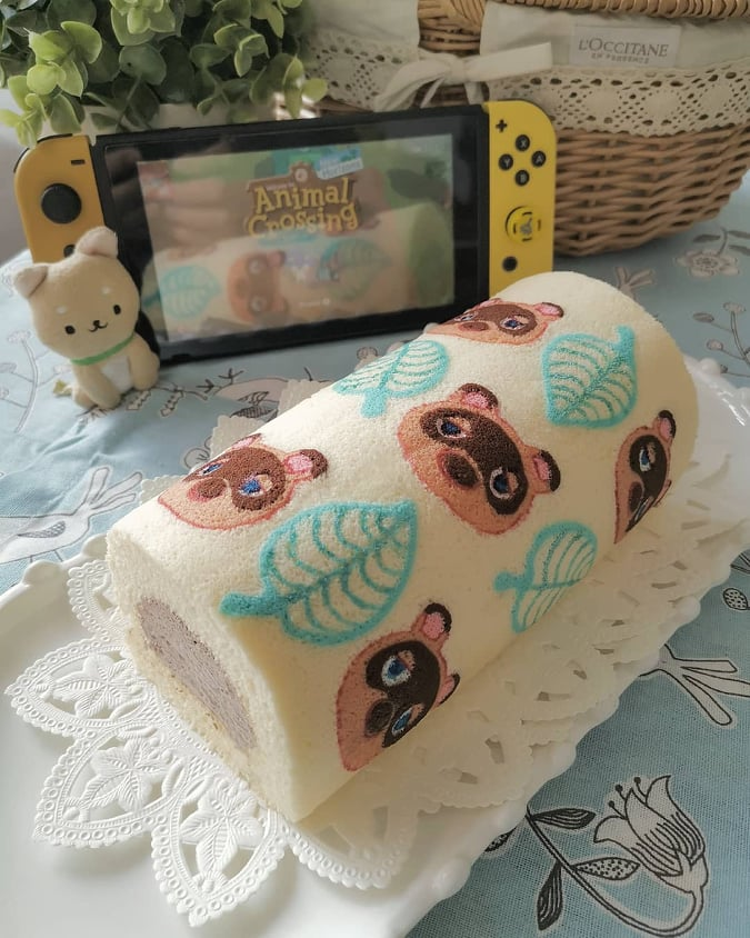 daily_dolce's tweet photo. Animal Crossing Tom Nook roll cake by keempossible_2 on IG https://t.co/dLLaLWO2Ww