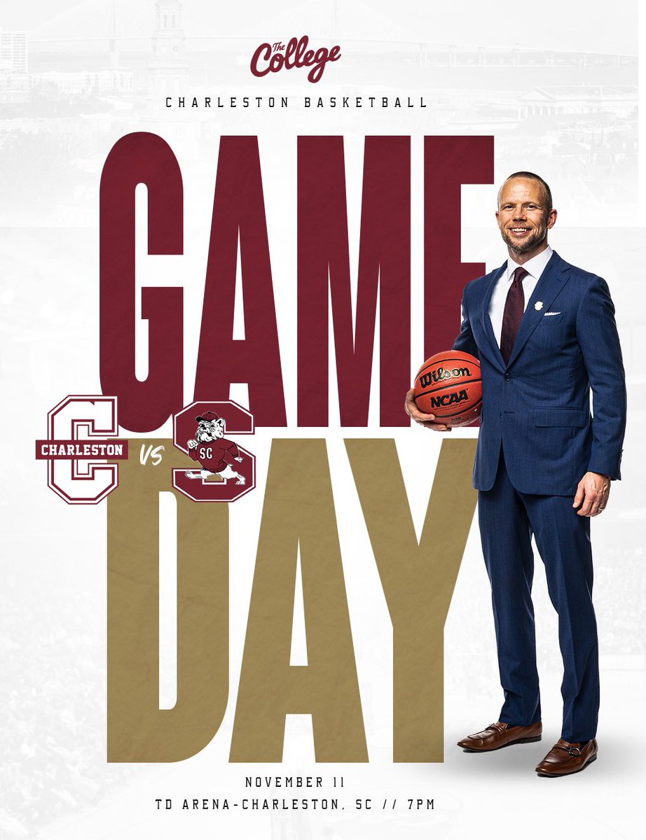 CofCBasketball's tweet photo. Finally… it’s GAMEDAY vs. South Carolina State!
⌚️ 7 PM
🏡 TD Arena
📺 FloSports (https://t.co/sPCnIVDza0)
📻 94.7 FM & 910 AM (https://t.co/bUg51BIq9b)
📈 https://t.co/1VQtUz36Ik
#OurCity 🌴🏀 https://t.co/vXG37foacd