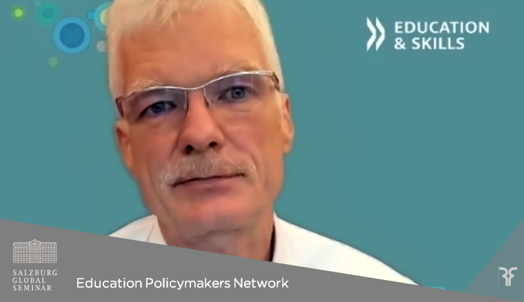 ➤ Today we had the privilege of listening to an excellent presentation by <a href="/SchleicherOECD/">Andreas Schleicher</a> on social and emotional skills on the@SalzburgGlobal Education Policy Makers Network