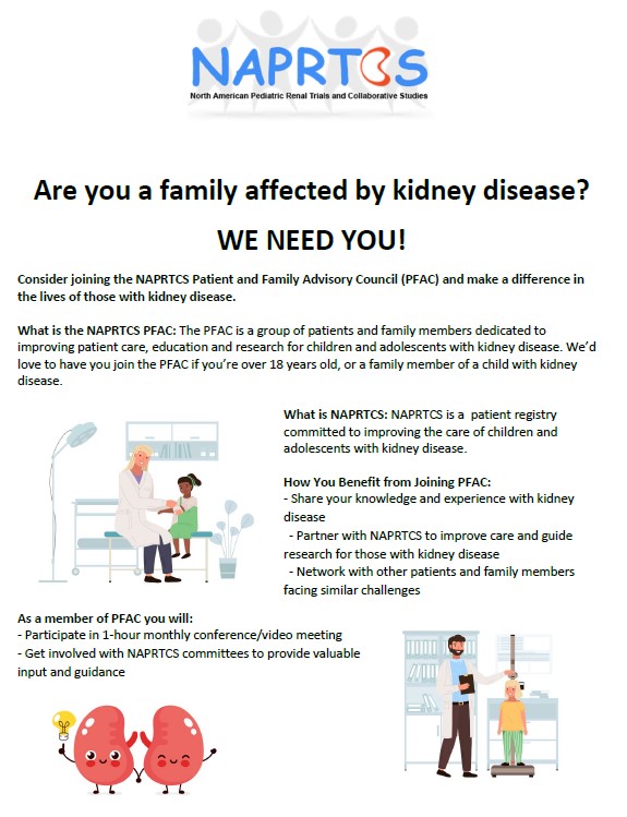 NAPRTCS1's tweet photo. ICYMI - we are forming a Patient and Family Advisory Council (PFAC) and would love for your patients to join!

If you are an existing @NAPRTCS1 center all you may need is a simple IRB amendment to approve the PFAC flyer. https://t.co/2qXcP39zAr