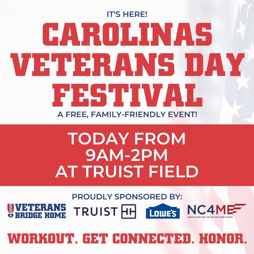 WilsonsWorld's tweet photo. Great to see so many businesses &amp; organizations that support Veterans &amp; Military Families today at @VetBridgeHome’s Carolinas Veterans Day Festival! Happening now till 2pm! 🎖 https://t.co/FpLSj6x3zC