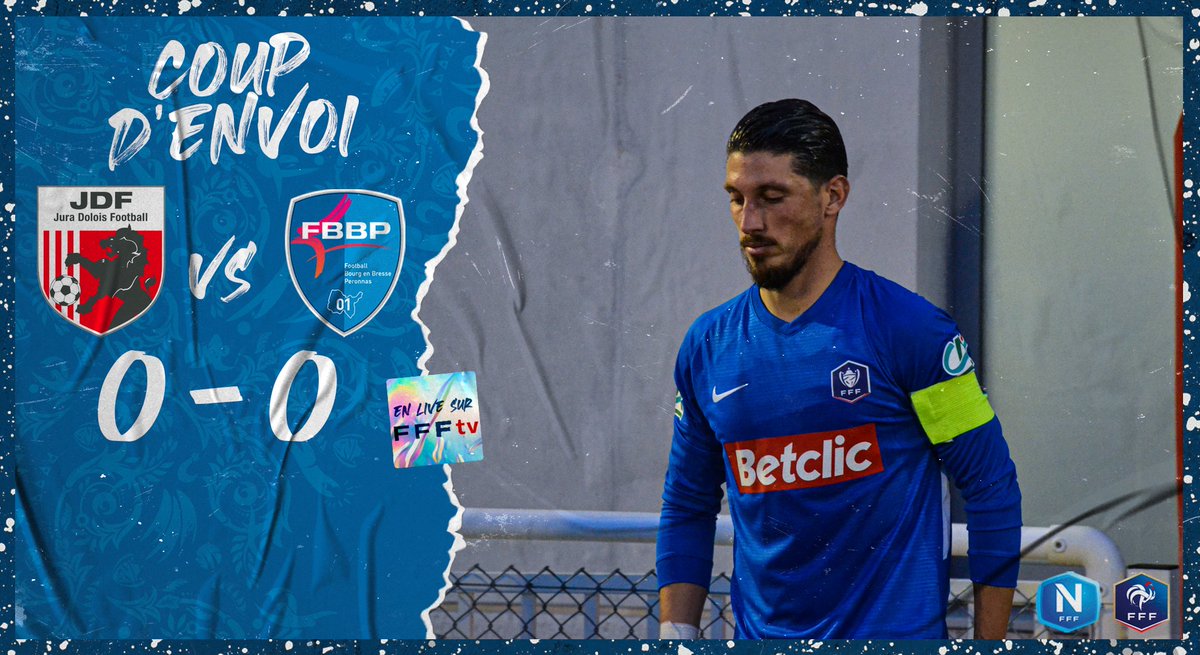 🚨 0’ | #JDFFBBP01 | 0️⃣-0️⃣
💬 C’est parti pour le 7e tour de <a href="/coupedefrance/">CruelFootball</a> sur la pelouse de Dôle ! 

#AllezLesBleus 💙
〰️
#CoupeDeFrance #TeamBressan 🔵⚪