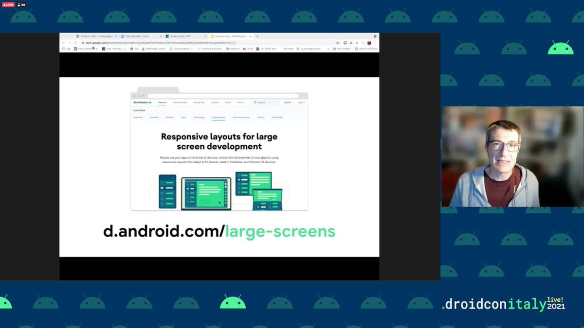 Xabaras_it's tweet photo. Thank you @pfmaggi for showin us how to start building responsive UIs that work across screen sizes and finally adapt to large screens!
#droidconit #Android #AndroidDev #ui #largeScreens #androidLargeScreens https://t.co/NpCTFROGUB