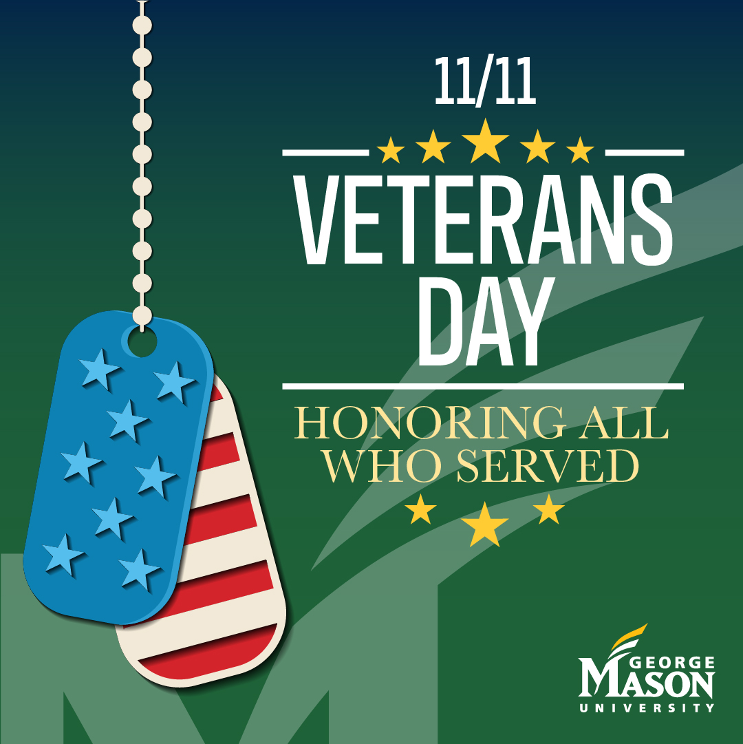 The <a href="/GeorgeMasonU/">George Mason University</a> community takes the time to thank and honor our veterans who chose to proudly wear the uniform of our nation's armed services. 

This #VeteransDay, we celebrate our veterans and thank them for their service. #MasonNation 💚💛

🔗: military.gmu.edu/veterans-day-2…