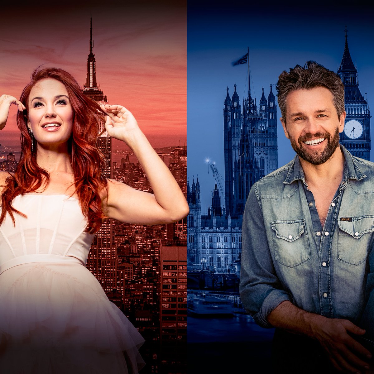 SierraAndJulian's tweet photo. Exciting news! 👀 Tune in tomorrow at 10:30AM EST on @sierraboggess’ Instagram as she and @JulianOvenden go LIVE for a very special announcement! #TogetherAtADistance https://t.co/8VNAllcWxv