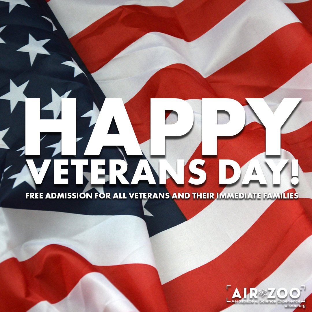 Air_Zoo's tweet image. Today, we would like to offer special thanks, and honor our veterans and active military personnel who have served, or are currently serving, our country and right to liberty, freedom and the pursuit of happiness.
