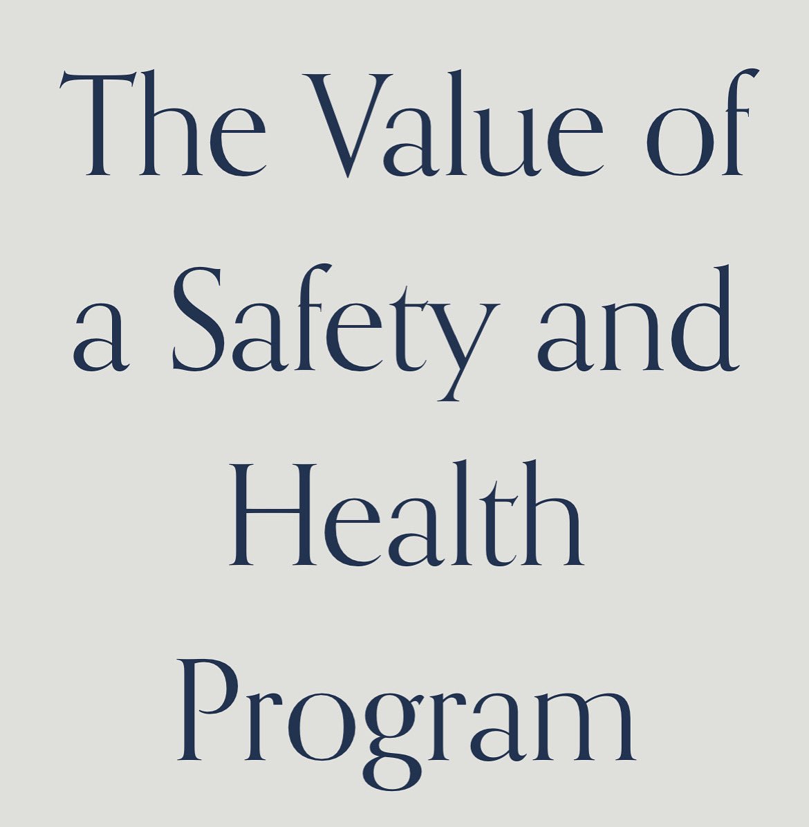 New blog post - The Value of a Safety and Health Program. Link is in our bio.
•
#safetyfirst #safetycareer #safetymanagers #safety #safetytips #safetypro #safetyprofessionals #osha #oshaapproved #occupationalsafety  #occupationalhealthandsafety #safetyprograms #safetyblog