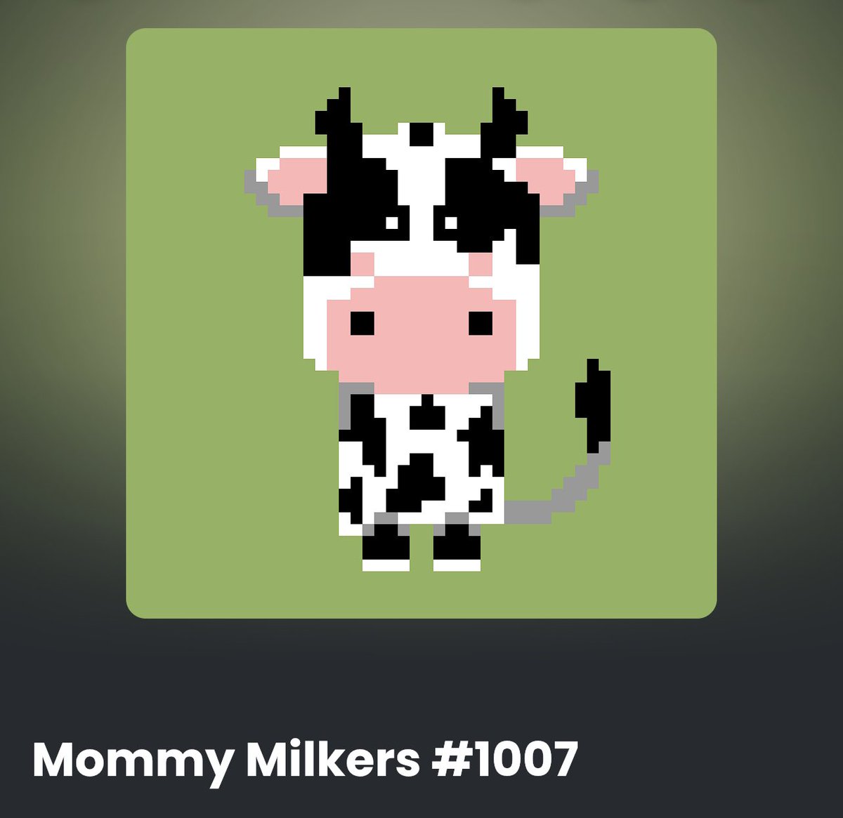 Mommy Milker #1007
🤍🐮🥛🍪
Link in bio!
opensea.io/assets/matic/0…
#NFT #NFTCommunity #NFTs #nftart #shiba #ShibaCoin #NFTartist #NFTarts #NFTshill #ETH #Polygon #ELON #hopingforfirstsale #opensea #OpenSeaNFT #NFTcollectibles #nftcollectors #openseanfts
