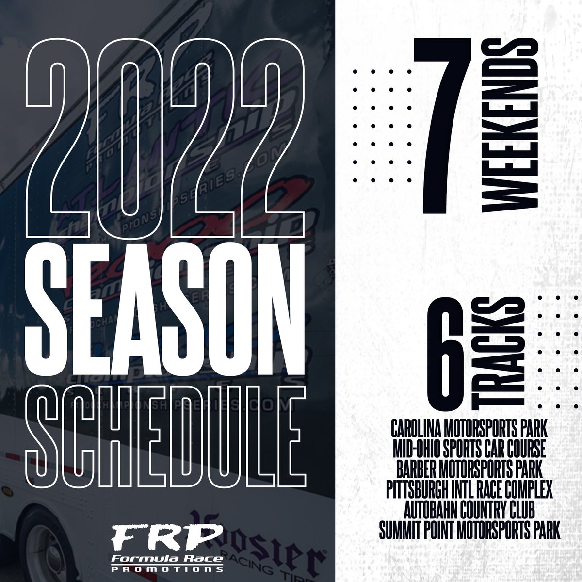 FormulaRaceProm's tweet image. The 2022 Schedule is here! 

Formula Race Promotions Set for Exciting 2022 Race Season.

Full Story: rtd-media.com/formula-race-p…

#FRP / #FormulaRacePromotions