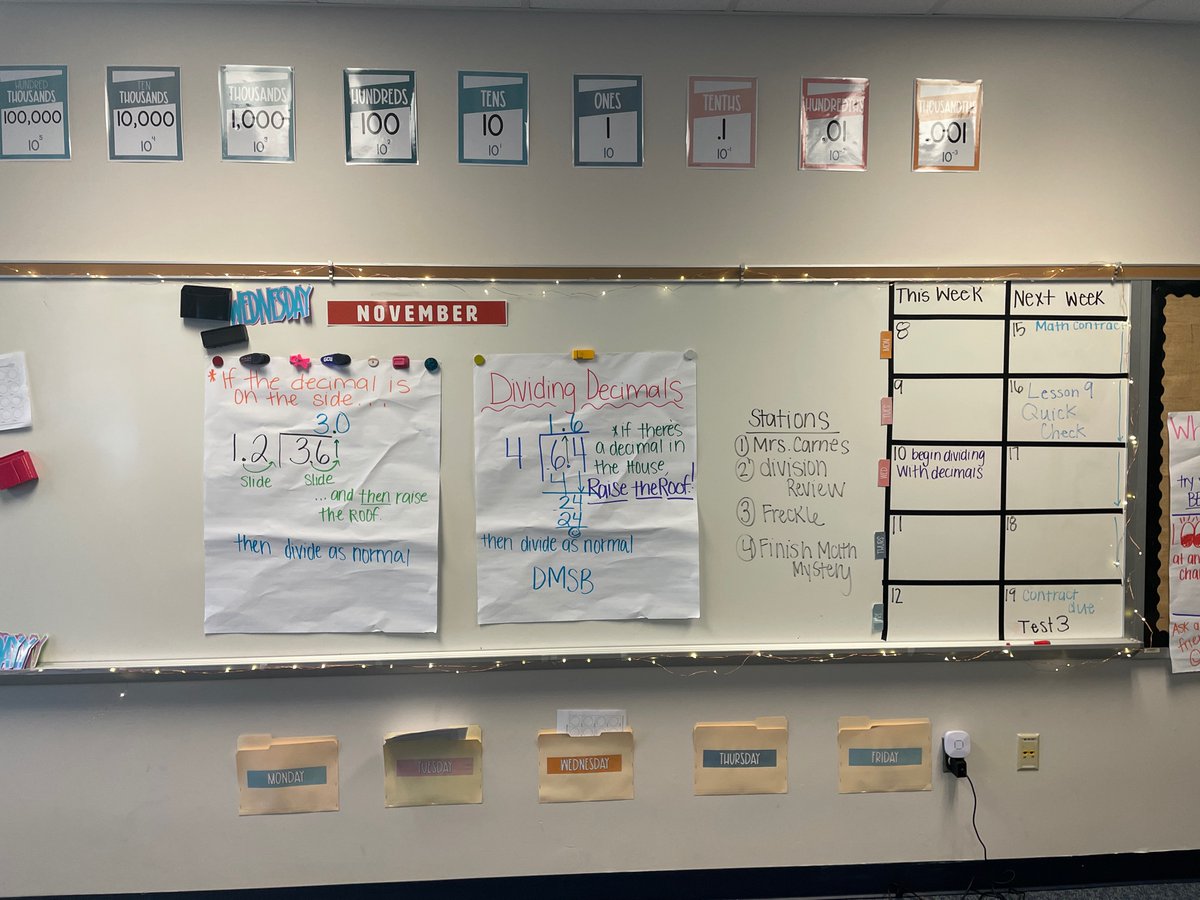 MrsCarnes1's tweet photo. Dividing decimals today! You know what they say, when a decimals in the house, raise the roof! When a decimals on the side, slide slide! https://t.co/tGdWxpb9p5