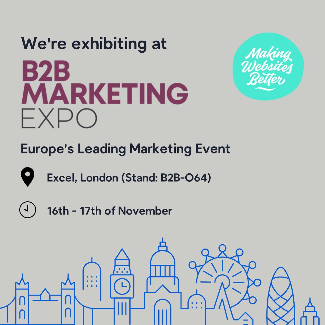 We’re doing our first real life event in 2+ years next week and I can’t wait for  <a href="/B2BMarketingEX/">B2B Marketing Live</a> 📣 

Come and meet the @mwb_agency team at the show next week at Excel. 🤝 

Read more here 📖 mwb-agency.com/blog/visit-mwb… 

You could win a FREE personal brand website too!! 🏆