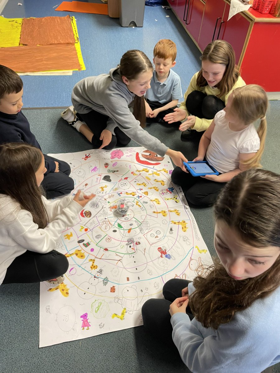 Mrs_T_101's tweet photo. Lots of excitement this afternoon when we shared our Sphero Maze Challenges with our buddies! So proud of my kiddos confidently sharing their learning with the amazing little P1’s #spherofun #digilearning #peerlearning #friendshipandfun https://t.co/35127MoRWV