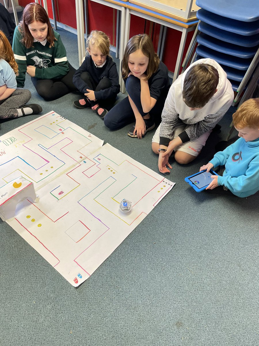 Mrs_T_101's tweet photo. Lots of excitement this afternoon when we shared our Sphero Maze Challenges with our buddies! So proud of my kiddos confidently sharing their learning with the amazing little P1’s #spherofun #digilearning #peerlearning #friendshipandfun https://t.co/35127MoRWV