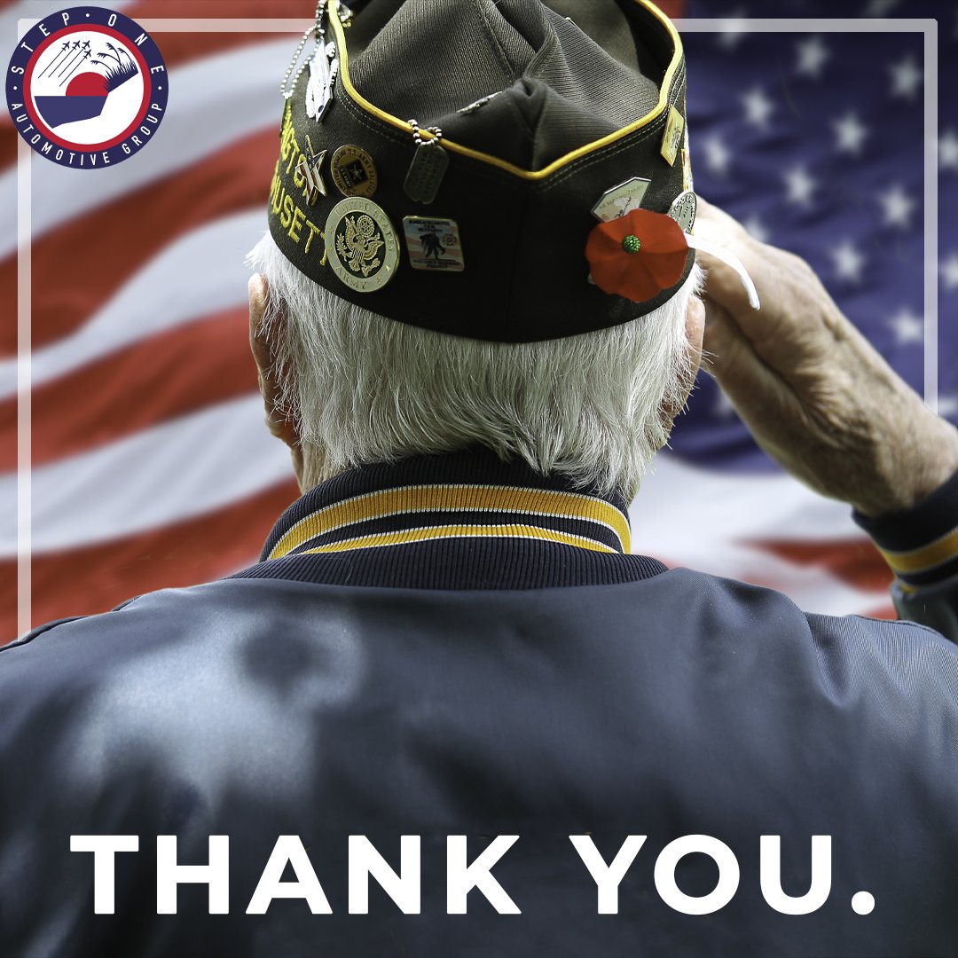 Today we pause to express our gratitude to the heroes who have risked their lives in order to protect us and make the world a better place. 🇺🇸

To our #ForeverWarriors, past, present, and future, thank you.

#StepOneAutomotiveGroup #VeteransDay #ForeverWarriors