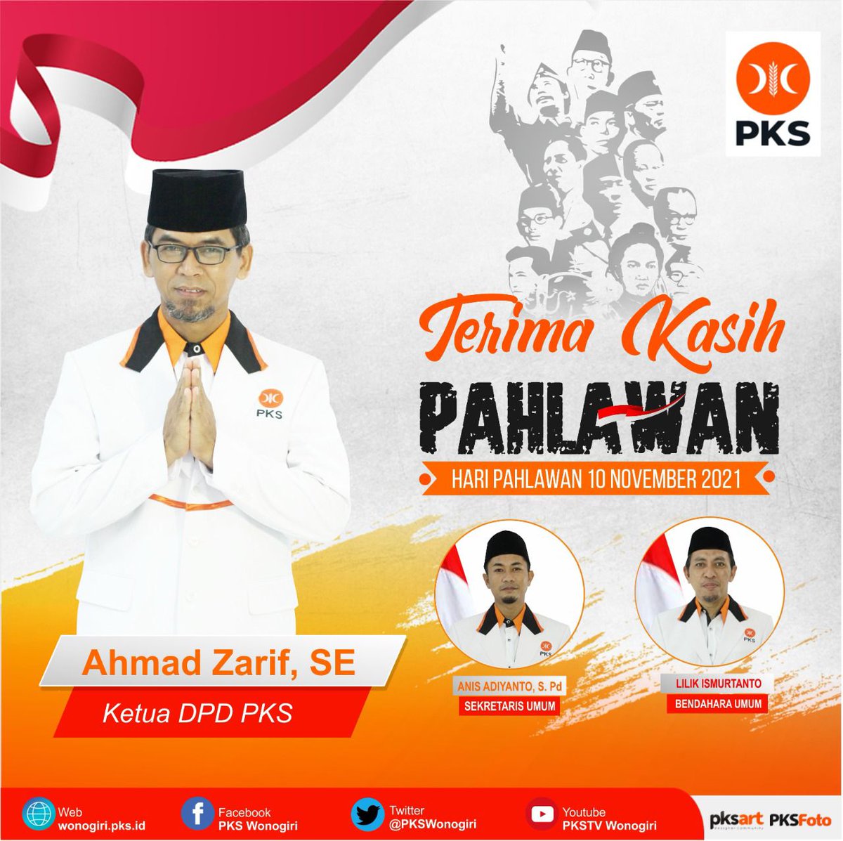 PKSWonogiri's tweet photo. Selamat Hari Pahlawan 2021
#TerimakasihPahlawan https://t.co/oN211ghWNq
