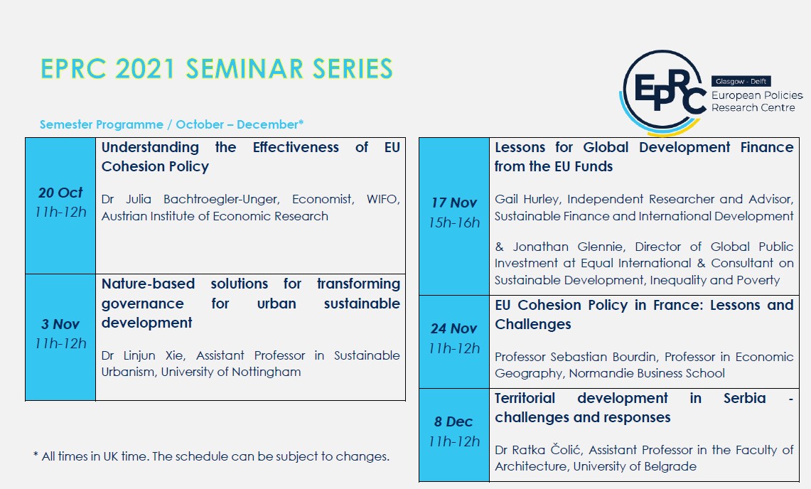 eprc_eu's tweet photo. 💸 Interested in🌍#developmentfinance & #EUfunds? Register for Hurley & @jonathanglennie's webinar on Nov. 17 (3PM) at: https://t.co/hd00f7bLZm
📍 Focused on #cohesionpolicy & #smartspec? @Bourdin_Seb'll discuss #France on Nov. 24 (11h). Register at https://t.co/PUFanKGLeH https://t.co/azDuEzjoX9
