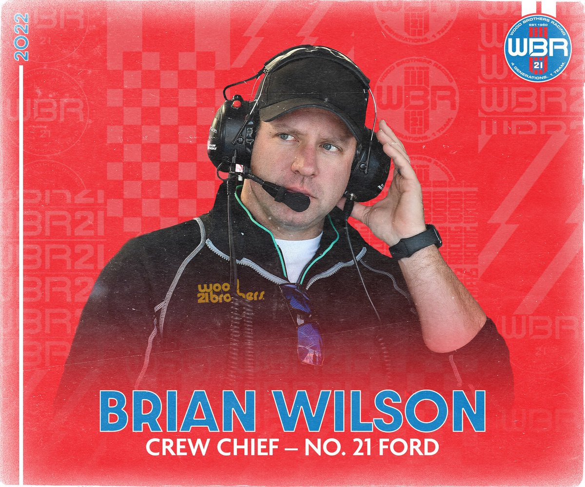 woodbrothers21's tweet photo. First piece of business, we’d like to introduce a relative newcomer to the #NASCAR world. A fella named Brian Wilson (maybe you haven’t heard of him, he’s only got an xfinity championship and runner up finish to his name, among others) will be our crew chief starting in LA. https://t.co/WfcP1u1vKu