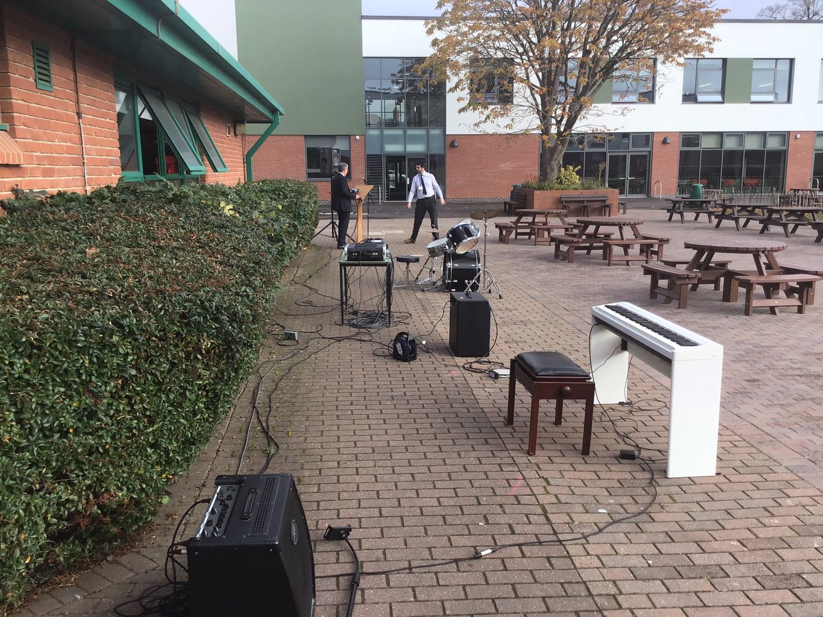 lgs_news's tweet photo. We’re getting ready for #RemembranceDay2021, getting the school together for the first time in two years in our new courtyard #LGSCaring after assemblies this week about self sacrifice and Moral Responsibility https://t.co/sPtrsQp8YM