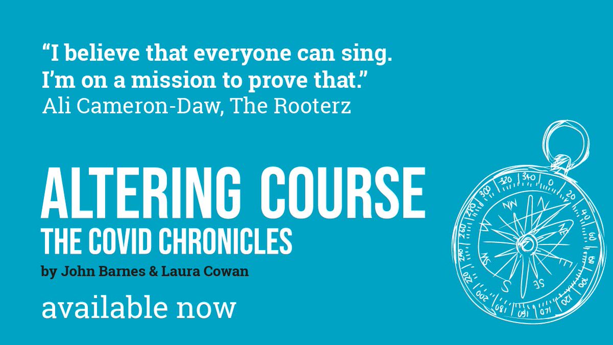 Reggae choir founder of The Rooterz, Ali, tells her story of lockdown &amp; the revelations it threw up for teaching singing to those who think they can't sing. It's gr8 reading &amp; cool story. Plenty more in book &amp; ALL proceeds to Mind so pls RT &amp; support. thku bit.ly/3qqcvZF