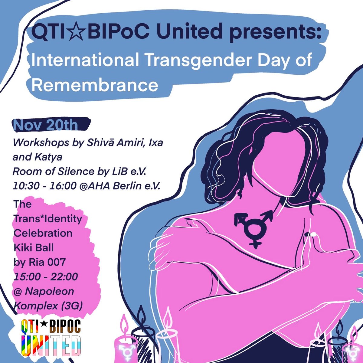 Lovelies, am 20.11. ist Transgender Day of Remembrance und mein liebes, kleines Kollektiv QTI☆BIPoC United wird Plattform einer Veranstaltung VON und FÜR die Community sein. Bitte spendet und supportet unseren Fundraiser! 🏳️‍⚧️ 🖤#TDOR 

gofundme.com/f/transgender-…