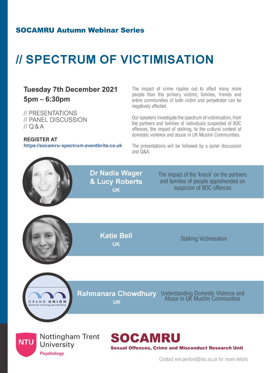 We're excited to announce that tickets are now available for our autumn webinars! Tickets are available  from socamru-transition.eventbrite.co.uk and socamru-spectrum.eventbrite.co.uk. We hope to see you there!