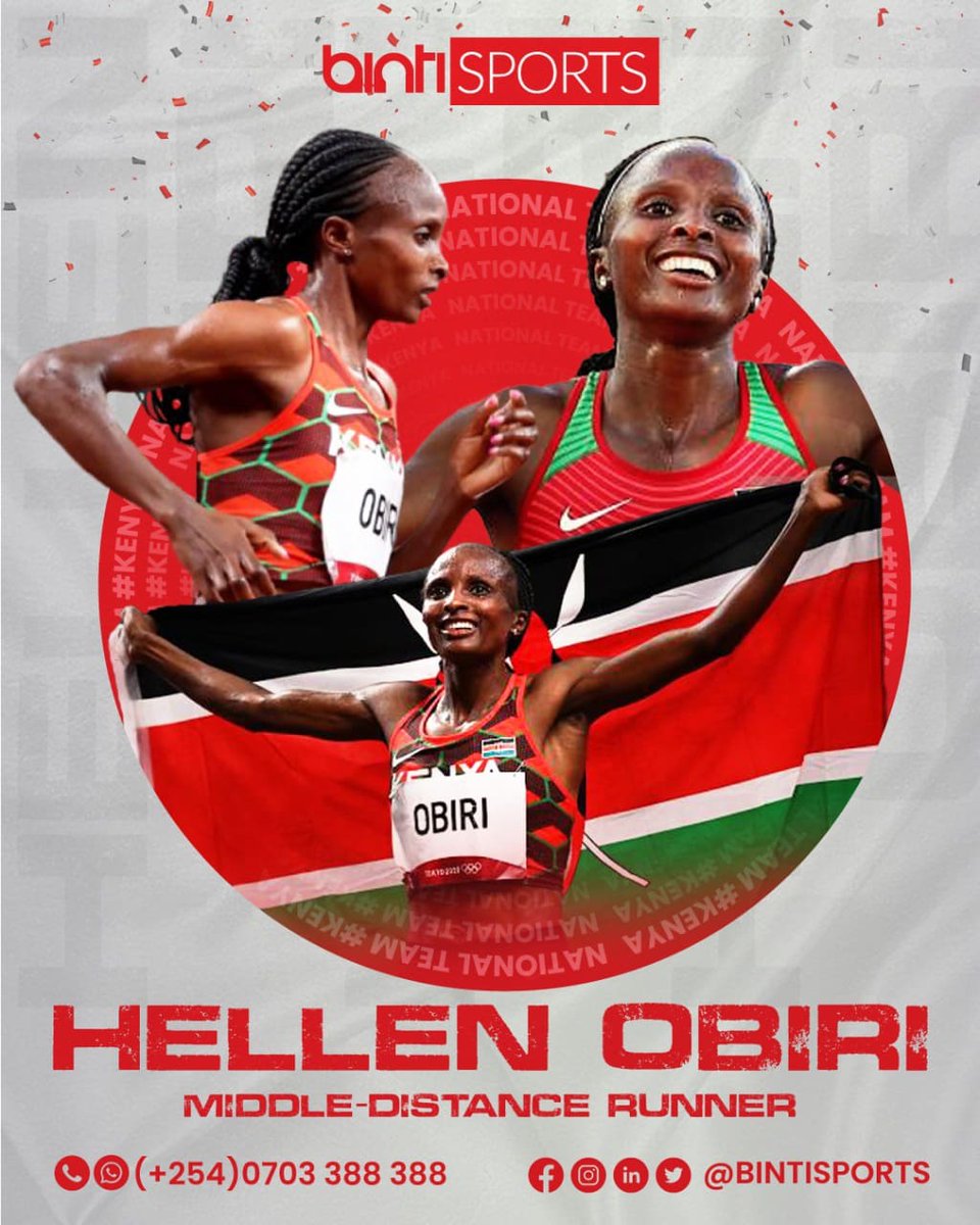 BintiSports's tweet photo. Today's spotlight shines on @hellen_obiri, olympic silver medalist in the women's 5000m. She holds the national record for the 5000 meters and was cited as one of the most Influential Africans in 2017. https://t.co/VEqV5qOnLh