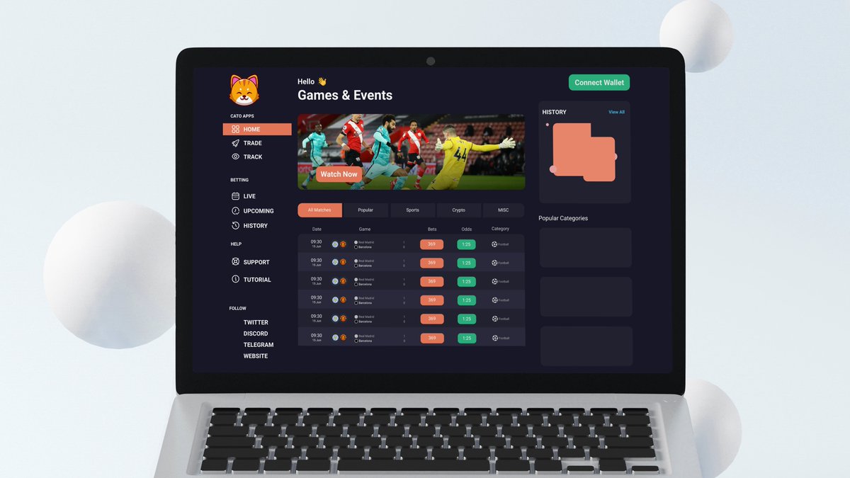 1/3   11:11 🌟

Welcome to CATO Predictions Market 🔮

Now Analyze and predict 💫
- Crypto Movements 📈
- Sports ⚽ 🏀 🥊 
&amp; Events 🌃

on Solana's own 🐈 Predictions Market. 

Users can now use their Analysis and place their bets on our upcoming platform 😼