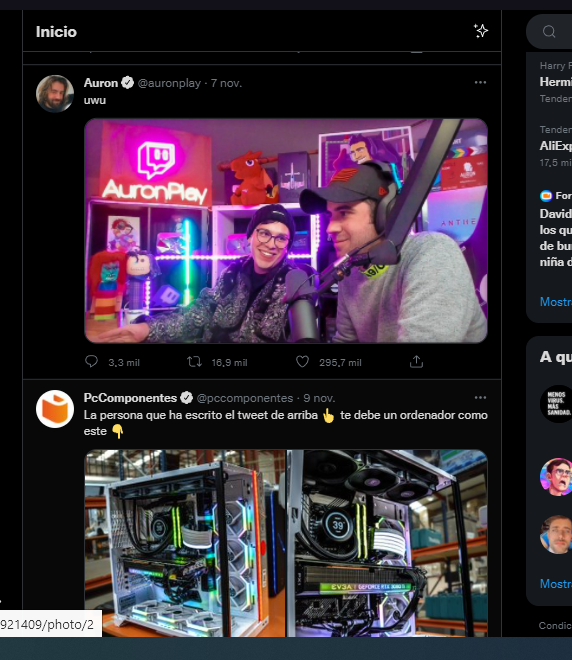 IThenaex's tweet photo. @auronplay  Hay lo dejo, culpa de @pccomponentes https://t.co/wtPFezebIF